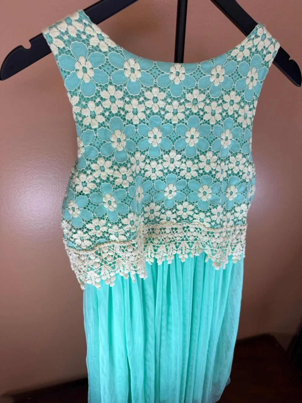 Bonnie Jean aqua sleeveless